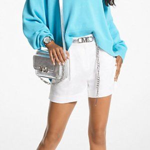 MICHAEL KORS Oversized Supima Cotton Sweater Turquoise Small MS360MSDZD SOLD OUT